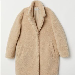 H&M Sherpa Pile Coat Size Small